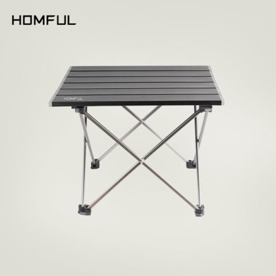 HOMFUL 미니 캠핑 롤 테이블 접이식 알루미늄 경량 폴딩테이블