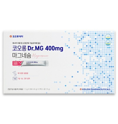 [온라인판매가능] 코오롱제약 Dr MG 마그네슘 400mg 3개월분 90포 *가격준수 필수*